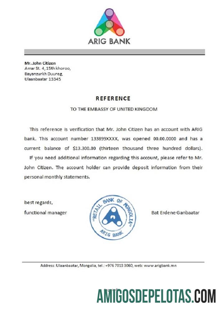 Mongólia quase referência bancária modelo